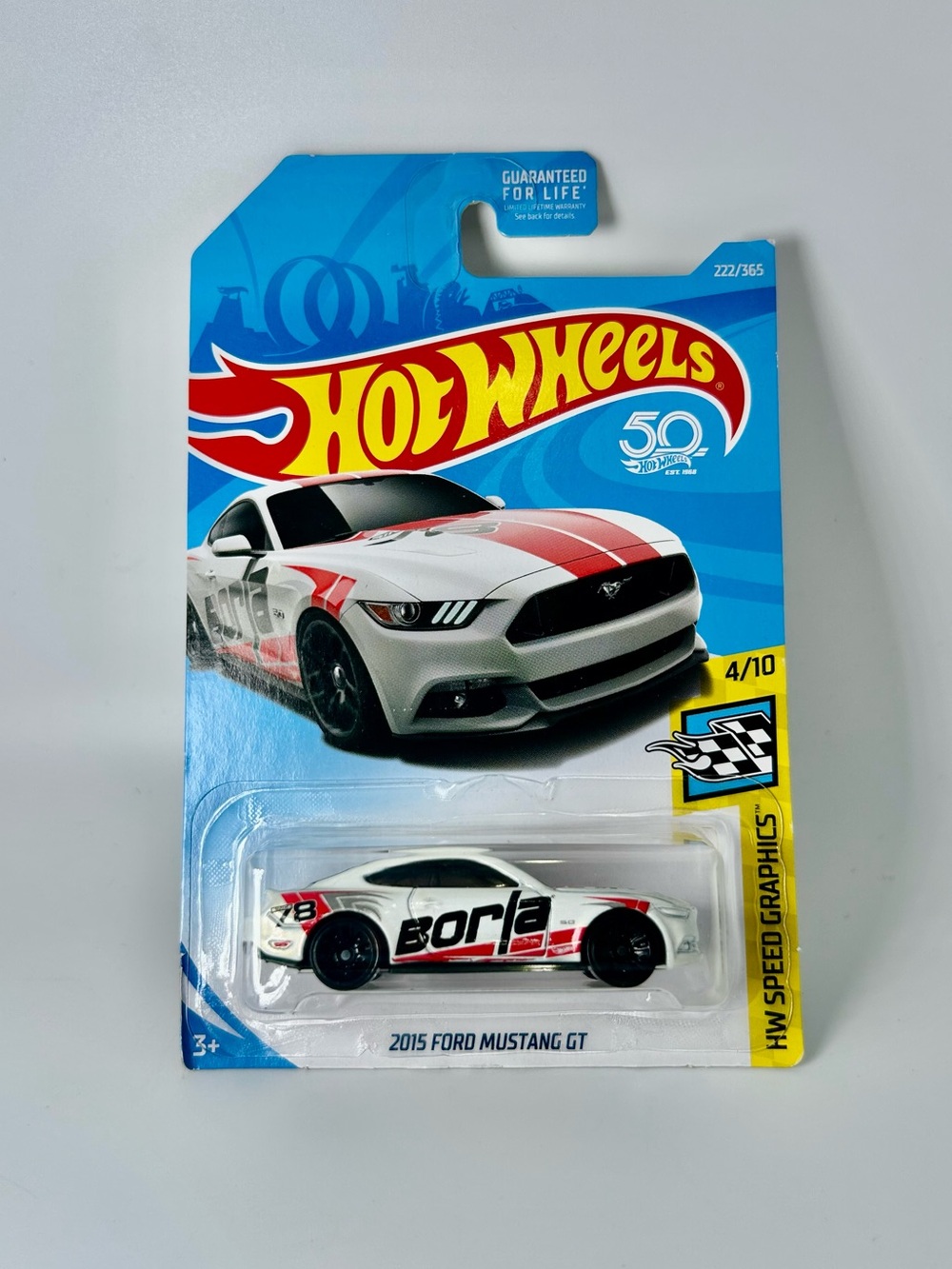 2018 Hot Wheels HW Speed Graphics 2015 FORD MUSTANG GT White 4/10 w/BlkJ5Sp NEW